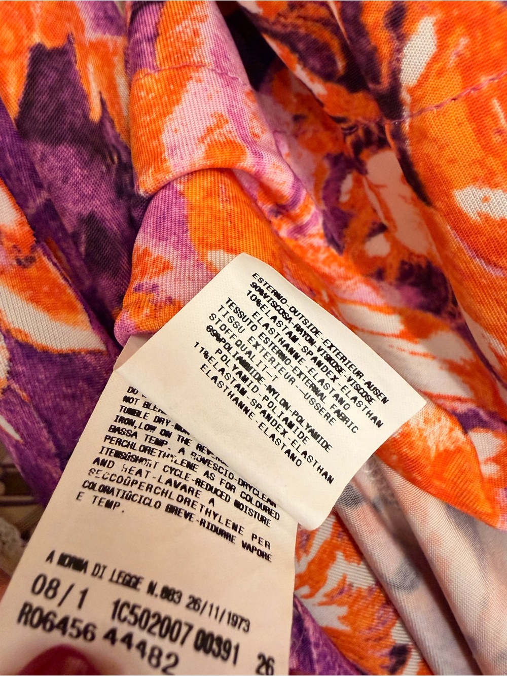 Roberto Cavalli Vintage Purple & Orange Floral Backless Slip Dress - Picture 11 of 11